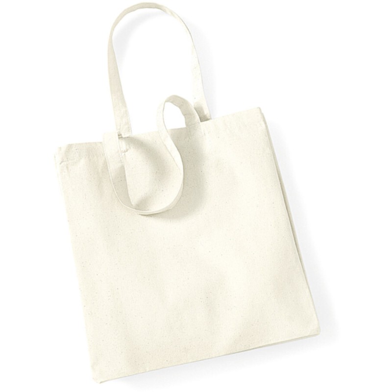 Sac shopping en coton canvas avec soufflet, 270 g/m²