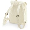 Sac à dos en coton bio épais avec rabat à bouton pression, 340 g/m²