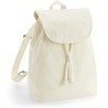 Sac à dos en coton bio épais avec rabat à bouton pression, 340 g/m²