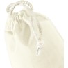 Sac de rangement en coton recyclé, fermeture par cordons, 170 g/m²