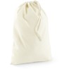 Sac de rangement en coton recyclé, fermeture par cordons, 170 g/m²