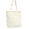 Maxi sac shopping en coton recyclé certifié, anses longues, 170 g/m²