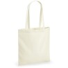 Sac shopping en polycoton recyclé certifié, anses longues, 270 g/m²