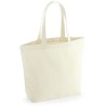 Grand sac shopping en polycoton recyclé avec soufflet, 270 g/m²