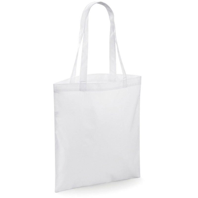 Sac shopping polyester spécial sublimation, anses longues