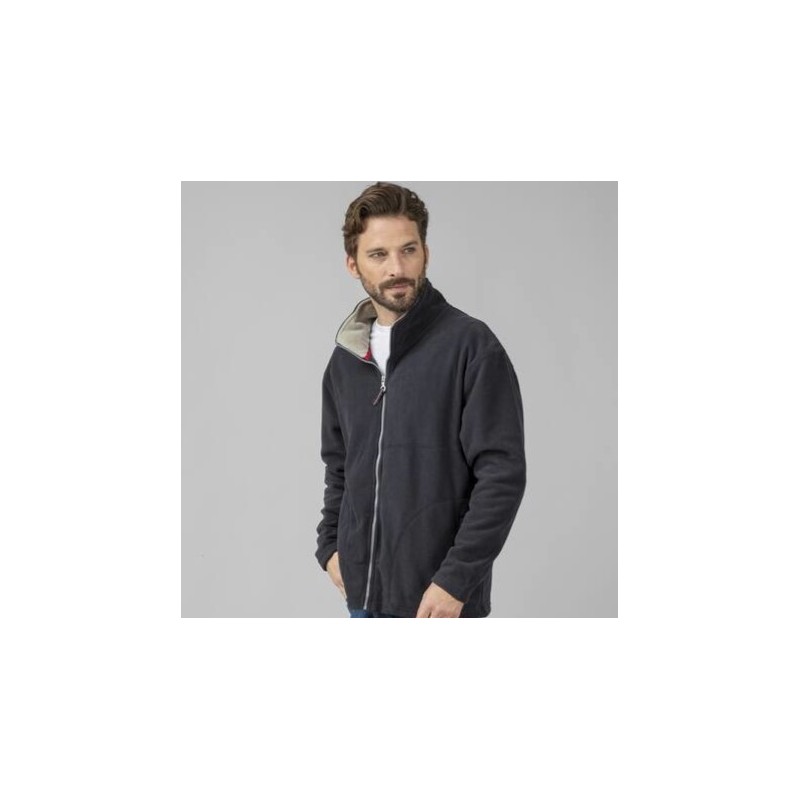 Veste polaire homme anti-peluche, 2 poches latérales zippées, 300 g/m²