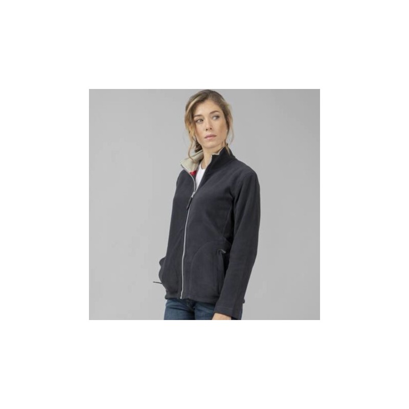 Veste polaire femme anti-peluche, 2 poches latérales zippées, 300 g/m²