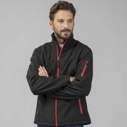 Veste soft-shell homme 3 couches Black & Match, respirant et imperméable