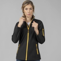 Veste soft-shell femme 3 couches Black & Match, respirant et imperméable