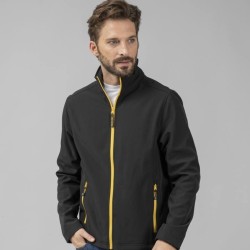 Veste soft-shell homme 2 couches Black & Match, respirant et coupe-vent