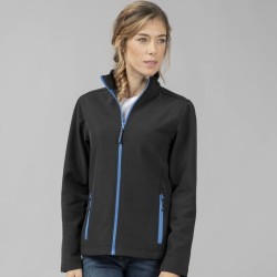 Veste soft-shell femme 2 couches Black & Match, respirant et coupe-vent