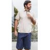 Bermuda poches plaquées en coton léger, taille réglable