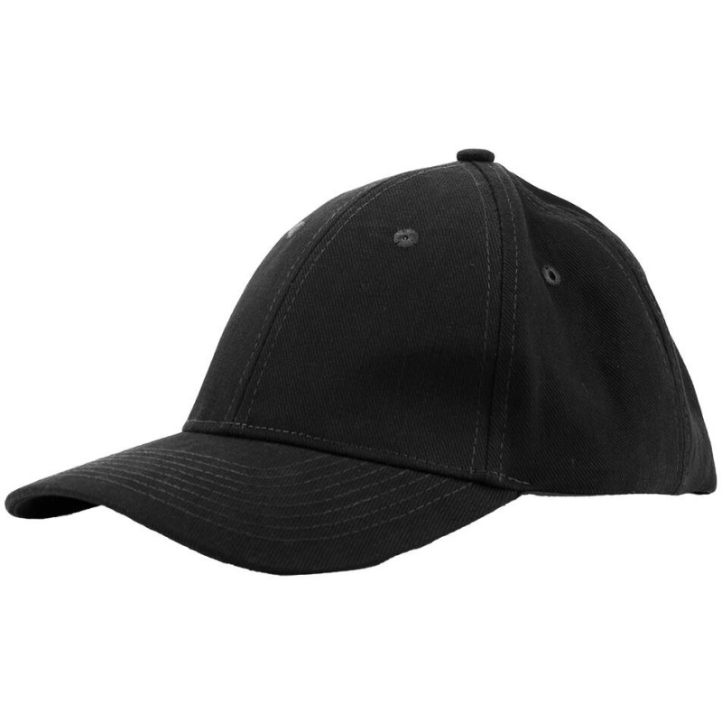 Casquette 6 panneaux en coton brossé réglable par boucle