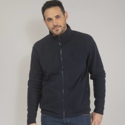 Veste polaire homme moderne, zip principal et zips poches contrastés, 300 g/m²