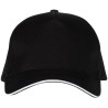 Casquette 5 panneaux Black & Match, 100% coton sergé, 180 g/m²