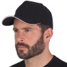 Casquette 5 panneaux Black & Match, 100% coton sergé, 180 g/m²