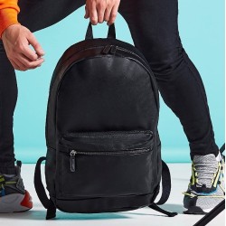 Sac à dos tendance en simili cuir pleine fleur matelassé, 18 litres