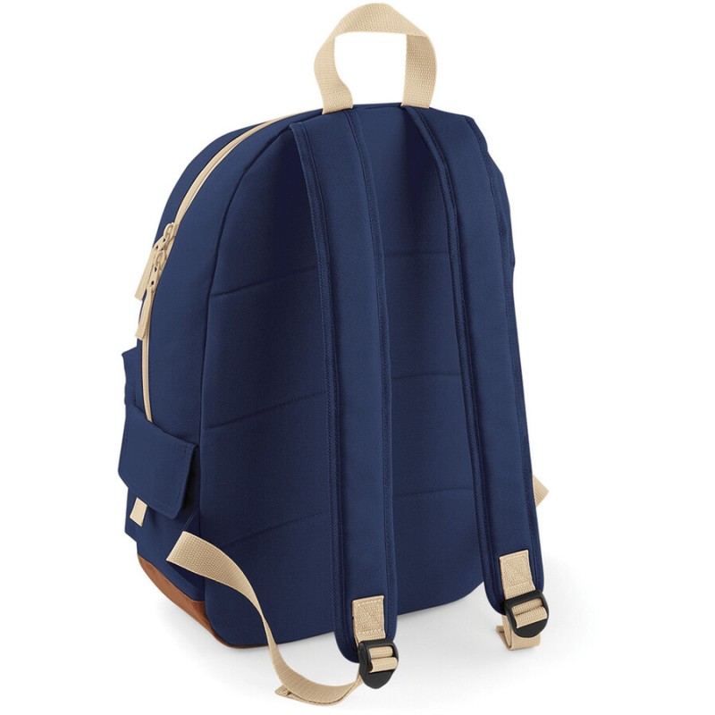Sac à dos style rétro, plusieurs poches à l'avant, 18 litres