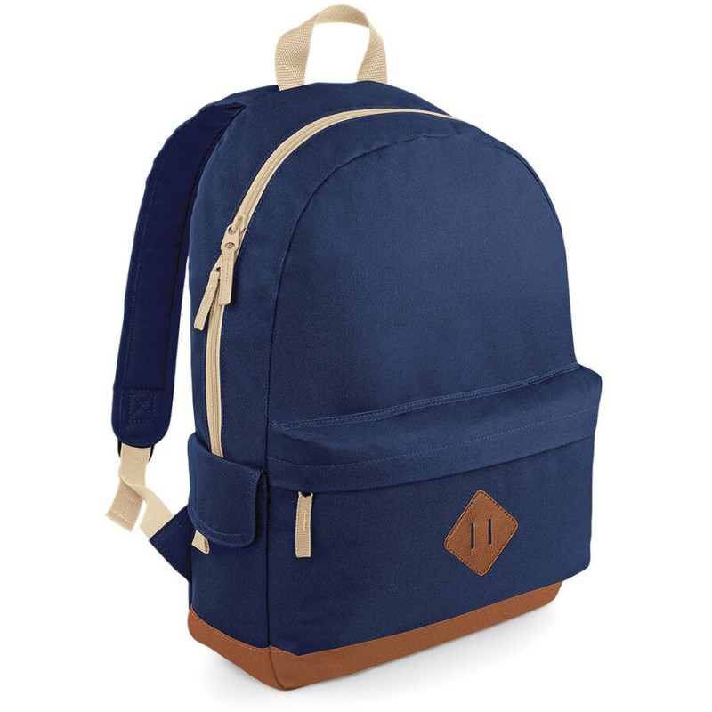 Sac à dos style rétro, plusieurs poches à l'avant, 18 litres