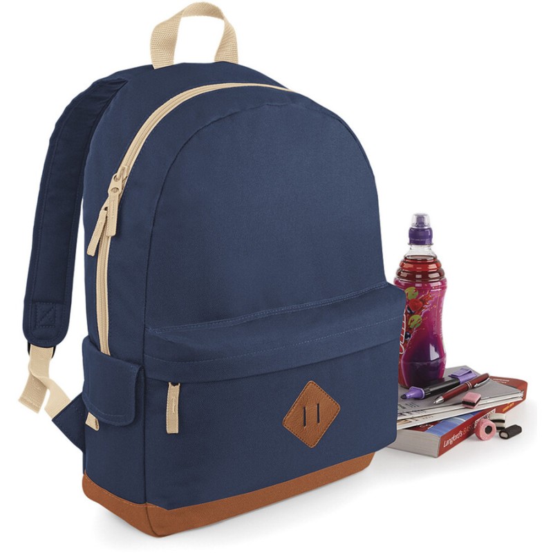 Sac à dos style rétro, plusieurs poches à l'avant, 18 litres