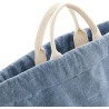 Sac à dos denim vintage en coton doux, fermeture par cordon