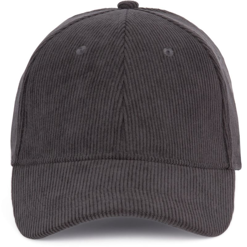Casquette en velours 6 panneaux élégante et douce, visière incurvée, 210 g/m²