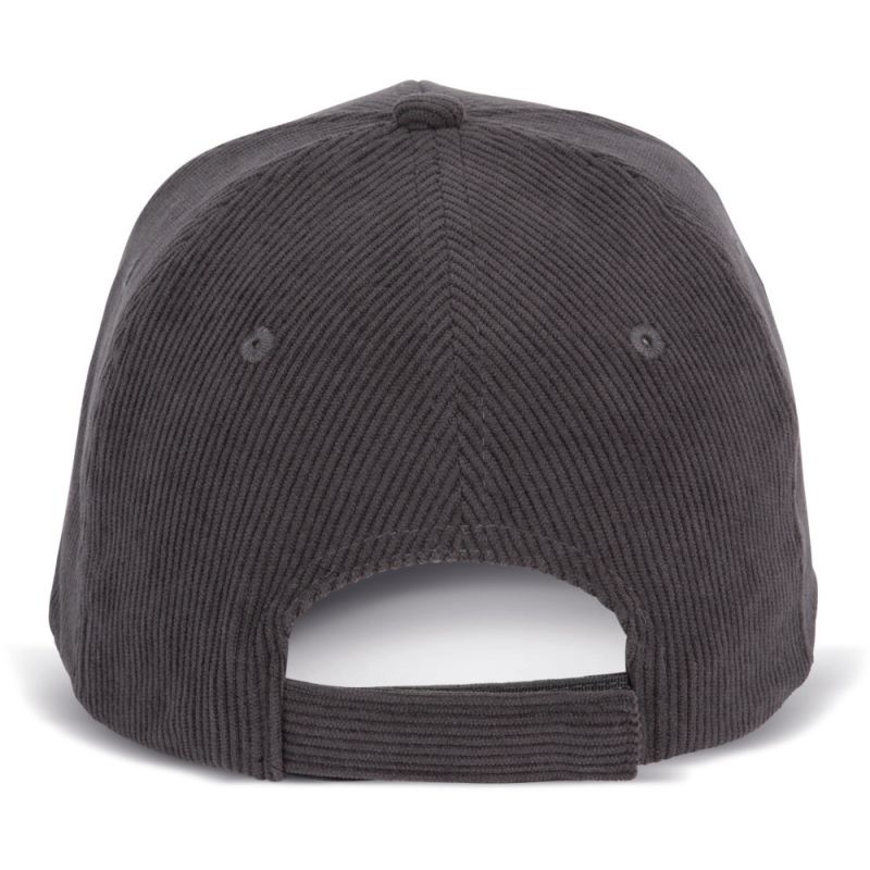 Casquette en velours 6 panneaux élégante et douce, visière incurvée, 210 g/m²