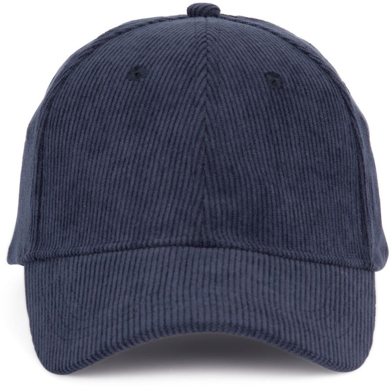 Casquette en velours 6 panneaux élégante et douce, visière incurvée, 210 g/m²
