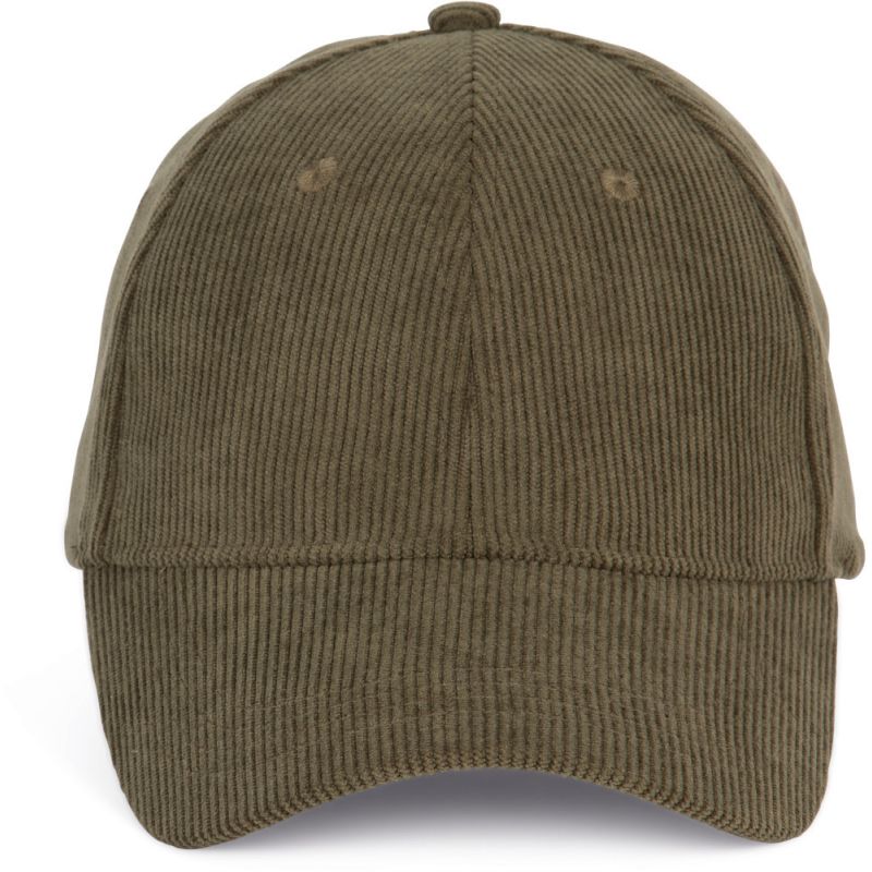 Casquette en velours 6 panneaux élégante et douce, visière incurvée, 210 g/m²