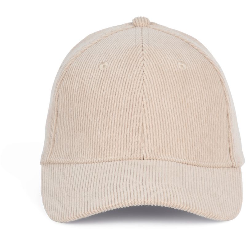 Casquette en velours 6 panneaux élégante et douce, visière incurvée, 210 g/m²