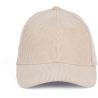 Casquette en velours 6 panneaux élégante et douce, visière incurvée, 210 g/m²