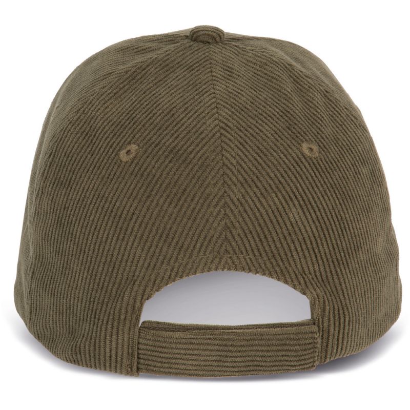 Casquette en velours 6 panneaux élégante et douce, visière incurvée, 210 g/m²