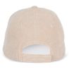 Casquette en velours 6 panneaux élégante et douce, visière incurvée, 210 g/m²