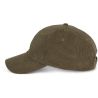 Casquette en velours 6 panneaux élégante et douce, visière incurvée, 210 g/m²