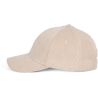 Casquette en velours 6 panneaux élégante et douce, visière incurvée, 210 g/m²