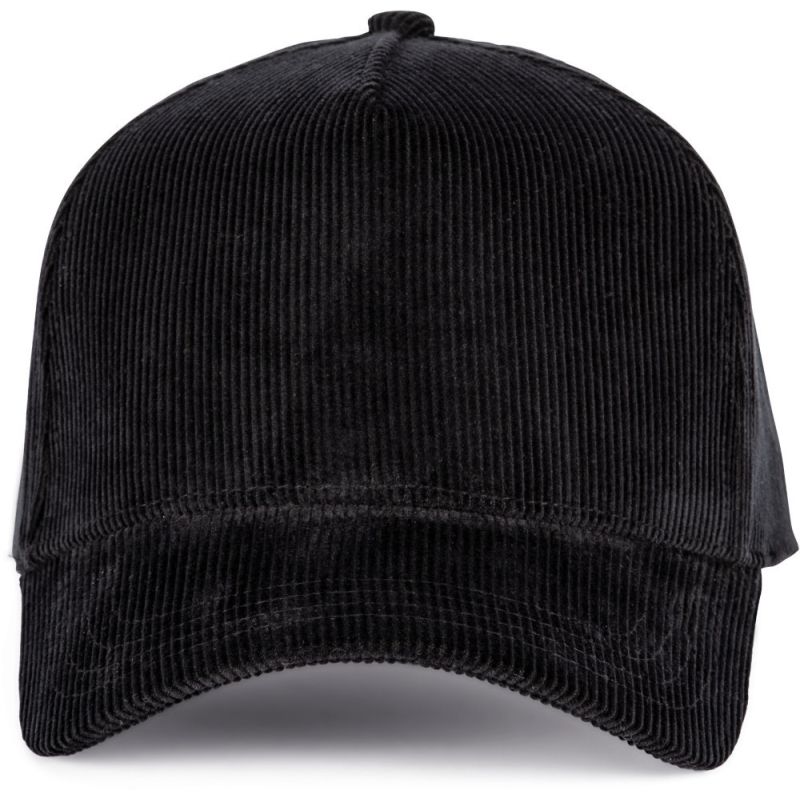 Casquette en velours 5 panneaux en coton doux, 310 g/m²