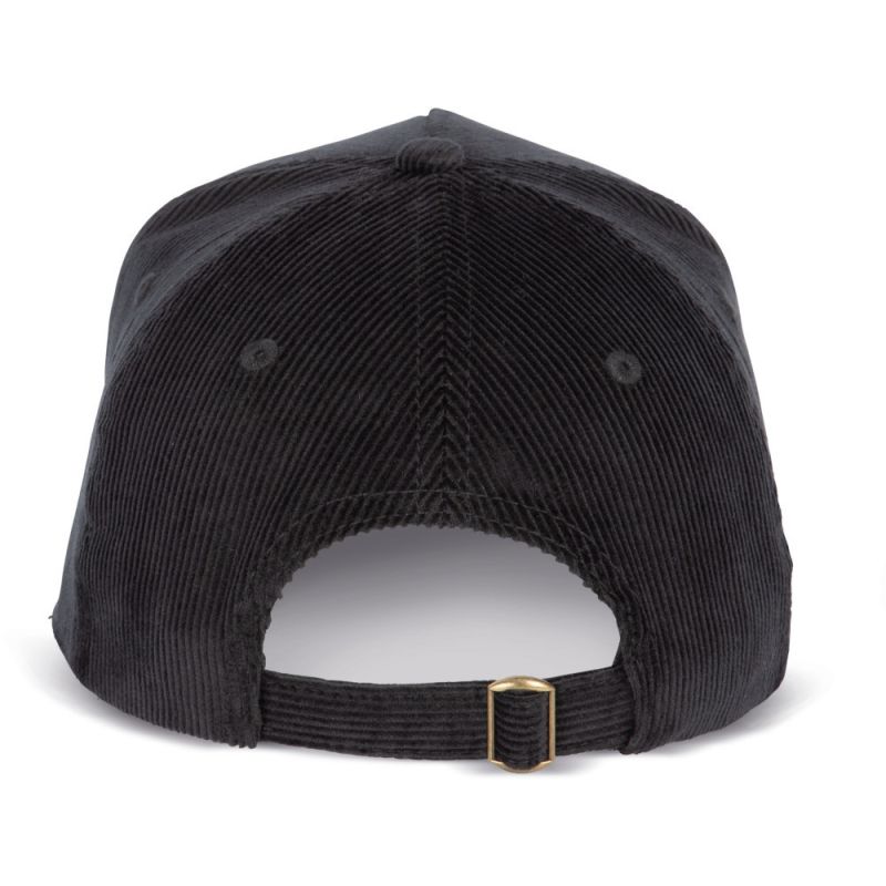 Casquette en velours 5 panneaux en coton doux, 310 g/m²