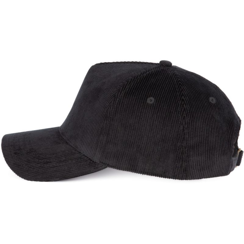 Casquette en velours 5 panneaux en coton doux, 310 g/m²