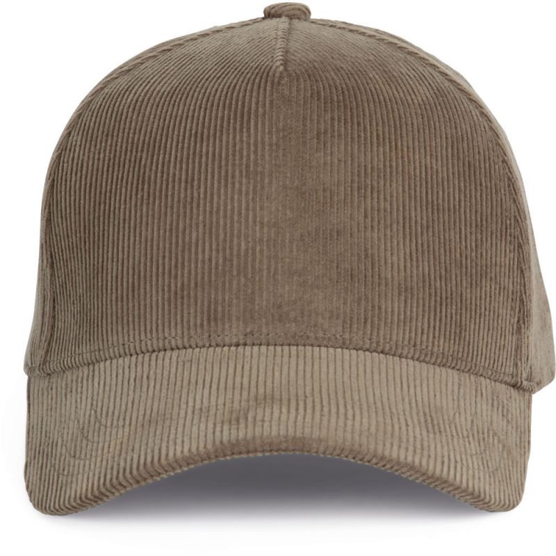 Casquette en velours 5 panneaux en coton doux, 310 g/m²