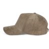 Casquette en velours 5 panneaux en coton doux, 310 g/m²