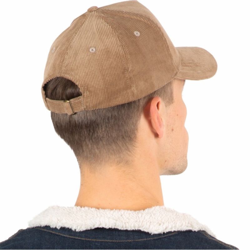 Casquette en velours 5 panneaux en coton doux, 310 g/m²
