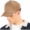 Casquette en velours 5 panneaux en coton doux, 310 g/m²