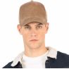 Casquette en velours 5 panneaux en coton doux, 310 g/m²
