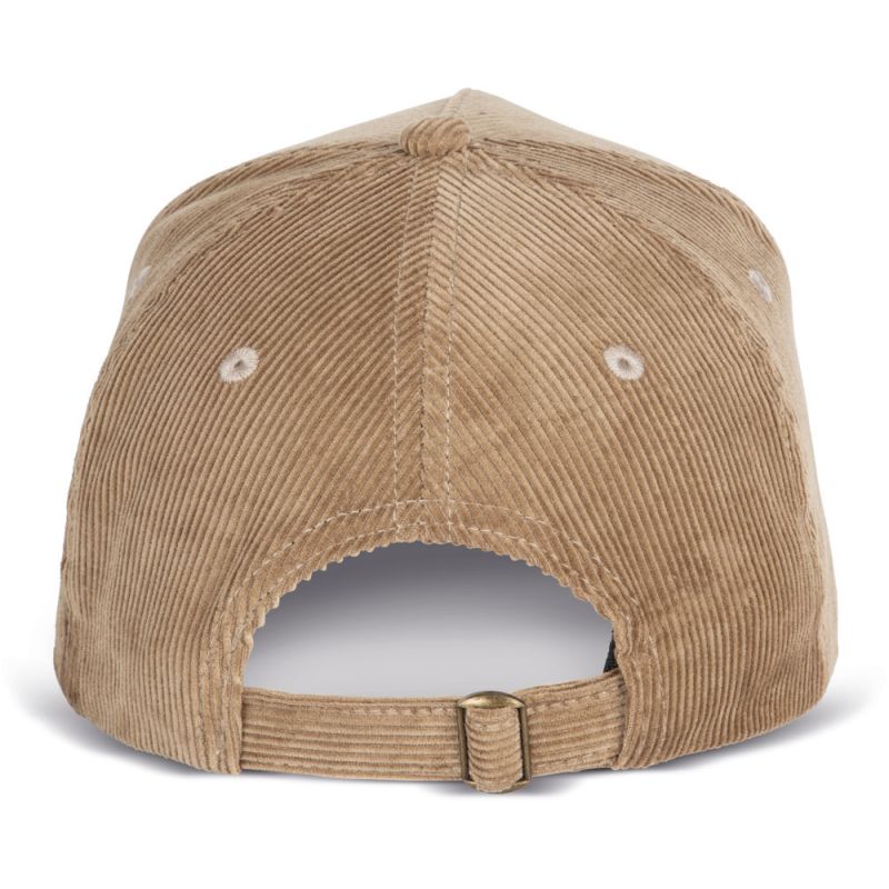 Casquette en velours 5 panneaux en coton doux, 310 g/m²