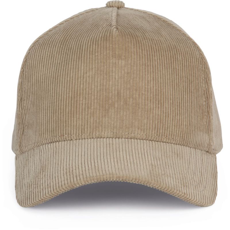 Casquette en velours 5 panneaux en coton doux, 310 g/m²