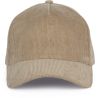 Casquette en velours 5 panneaux en coton doux, 310 g/m²