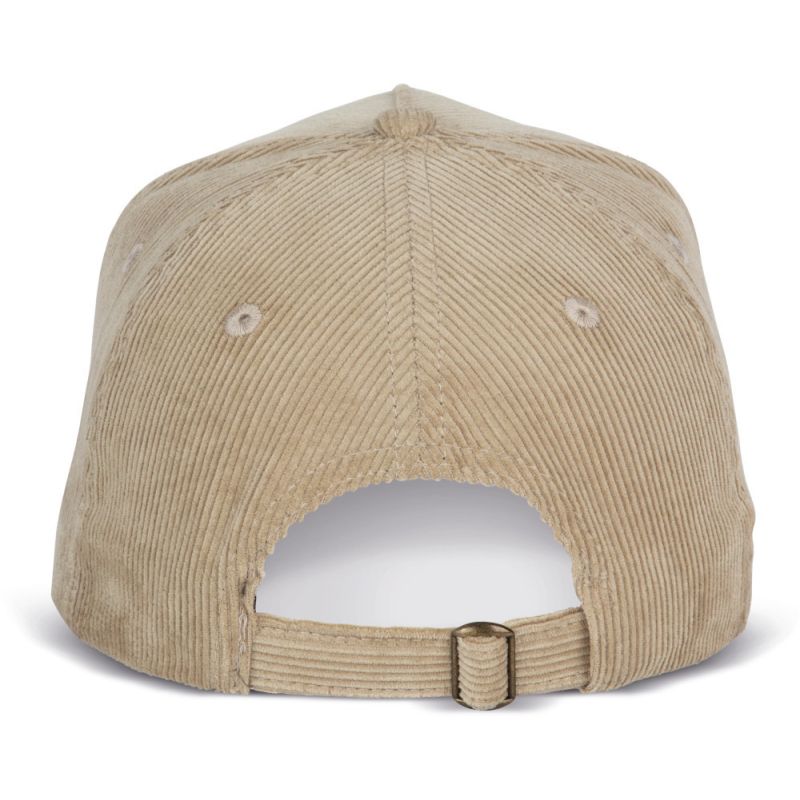 Casquette en velours 5 panneaux en coton doux, 310 g/m²