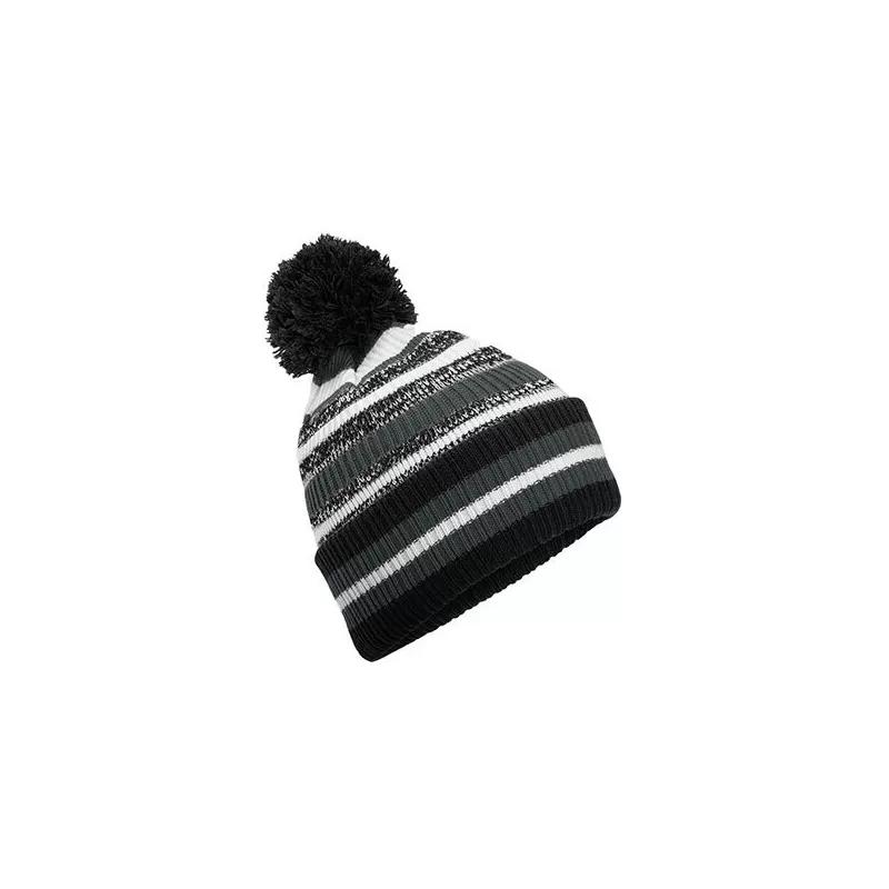 Bonnet multi-sport en polyester recyclé avec pompon, doublure micropolaire