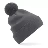 Bonnet en coton biologique doublé avec pompon, style réversible