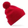 Bonnet en coton biologique doublé avec pompon, style réversible